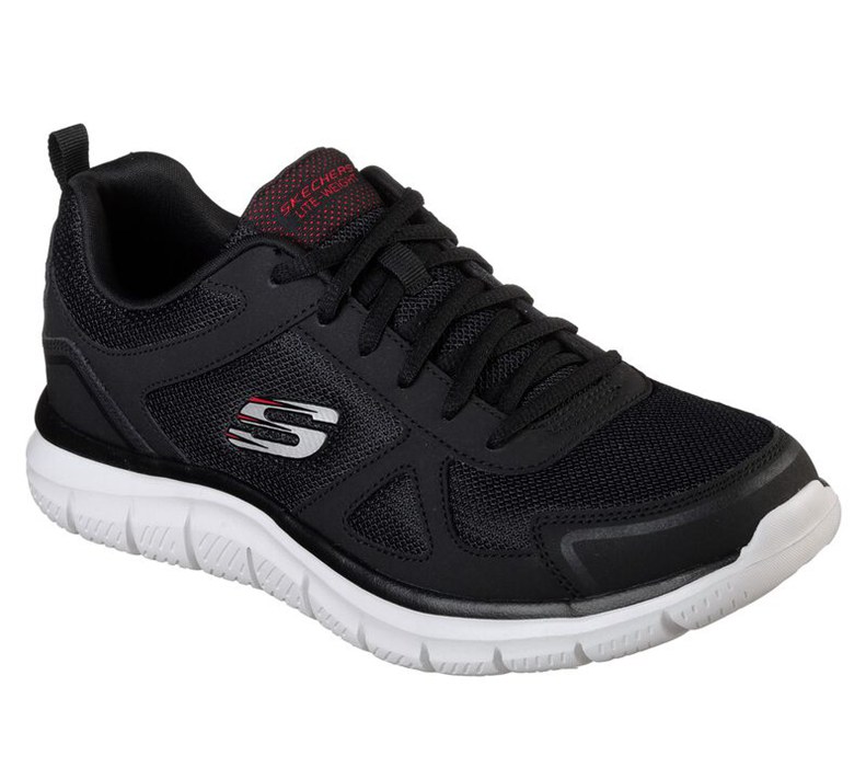 Skechers Herr Svarta/Röda Sneakers - Track - Sverige (DZFMY-4536)